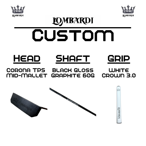 Lombardi Golf Custom Black Corona TPS Mallet Golf Putter