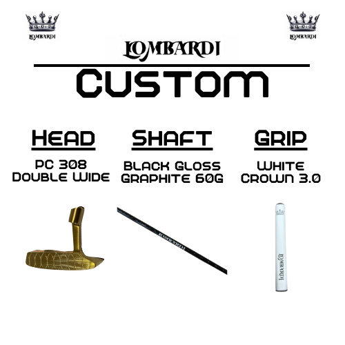 Lombardi Golf Custom Gold PC-308 Double Wide Blade-Golf Putter