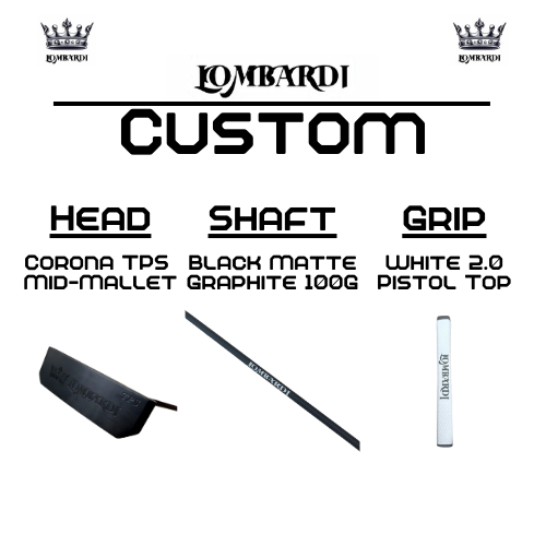 Lombardi Golf Custom Black Corona TPS Mallet Golf Putter