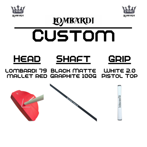 Lombardi Golf Custom Red 79 Mallet Golf Putter