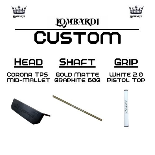Lombardi Golf Custom Black Corona TPS Mallet Golf Putter