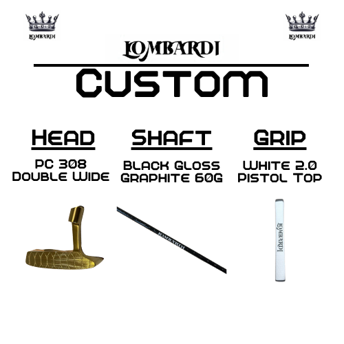 Lombardi Golf Custom Gold PC-308 Double Wide Blade-Golf Putter