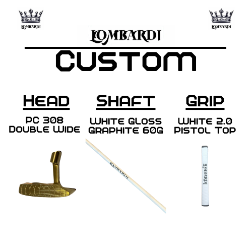 Lombardi Golf Custom Gold PC-308 Double Wide Blade-Golf Putter