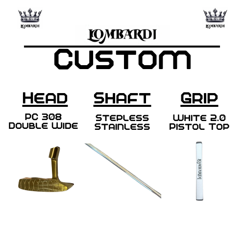 Lombardi Golf Custom Gold PC-308 Double Wide Blade-Golf Putter