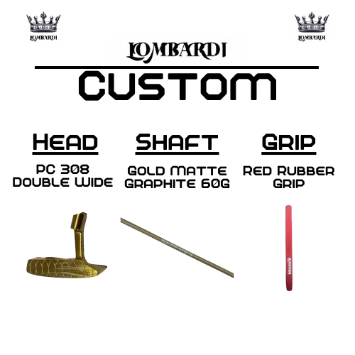 Lombardi Golf Custom Gold PC-308 Double Wide Blade-Golf Putter
