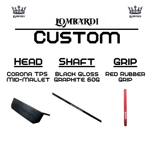 Lombardi Golf Custom Black Corona TPS Mallet Golf Putter