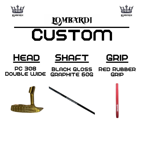 Lombardi Golf Custom Gold PC-308 Double Wide Blade-Golf Putter