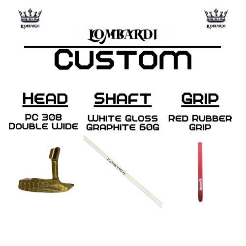 Lombardi Golf Custom Gold PC-308 Double Wide Blade-Golf Putter