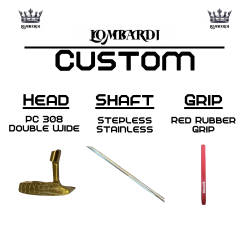 Lombardi Golf Custom Gold PC-308 Double Wide Blade-Golf Putter