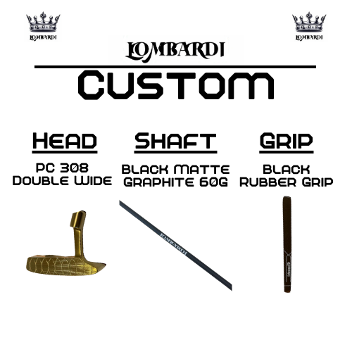 Lombardi Golf Custom Gold PC-308 Double Wide Blade-Golf Putter