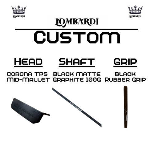 Lombardi Golf Custom Black Corona TPS Mallet Golf Putter