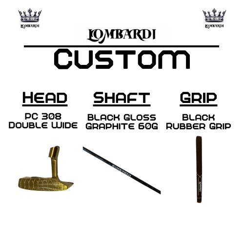Lombardi Golf Custom Gold PC-308 Double Wide Blade-Golf Putter