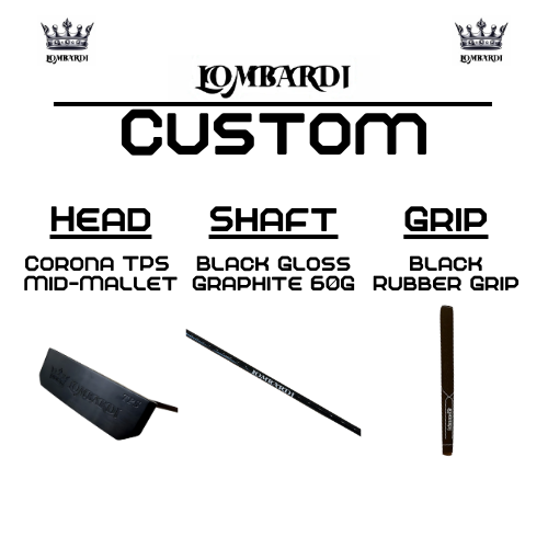 Lombardi Golf Custom Black Corona TPS Mallet Golf Putter