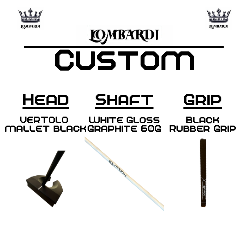 Lombardi Golf Custom Black Vertolo Mallet Golf Putter