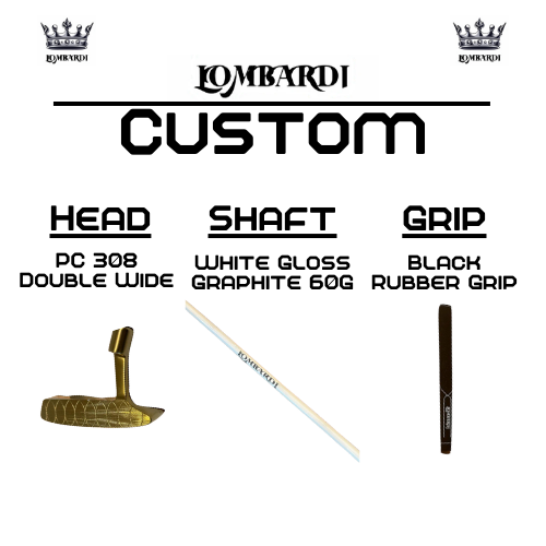Lombardi Golf Custom Gold PC-308 Double Wide Blade-Golf Putter
