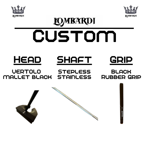 Lombardi Golf Custom Black Vertolo Mallet Golf Putter