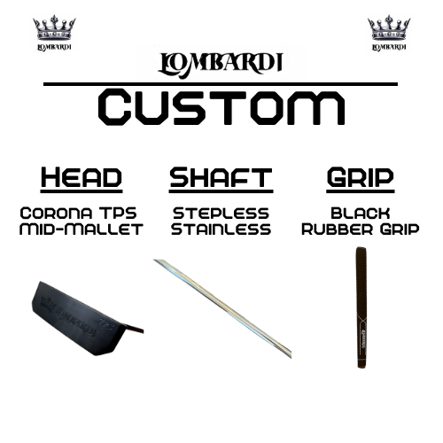 Lombardi Golf Custom Black Corona TPS Mallet Golf Putter