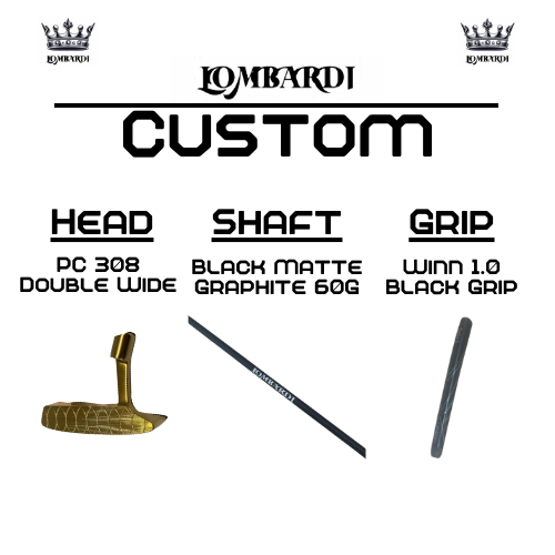 Lombardi Golf Custom Gold PC-308 Double Wide Blade-Golf Putter