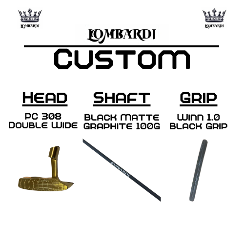Lombardi Golf Custom Gold PC-308 Double Wide Blade-Golf Putter