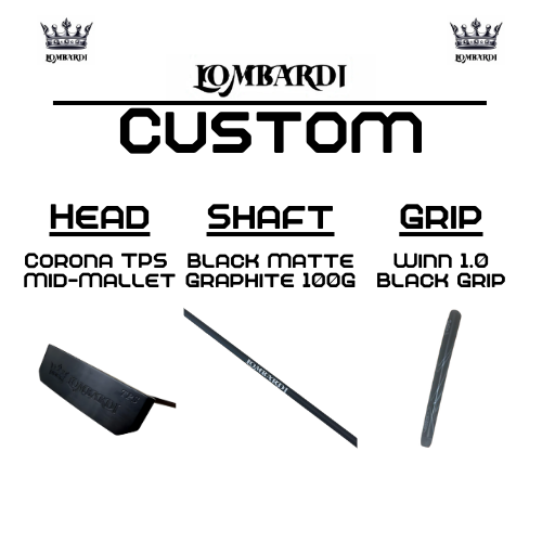 Lombardi Golf Custom Black Corona TPS Mallet Golf Putter