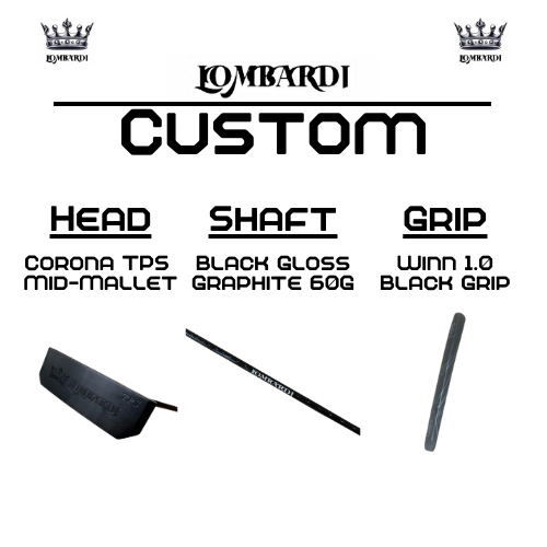 Lombardi Golf Custom Black Corona TPS Mallet Golf Putter