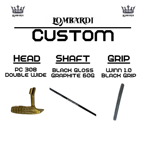 Lombardi Golf Custom Gold PC-308 Double Wide Blade-Golf Putter