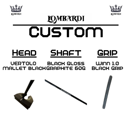 Lombardi Golf Custom Black Vertolo Mallet Golf Putter