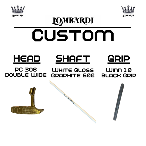 Lombardi Golf Custom Gold PC-308 Double Wide Blade-Golf Putter