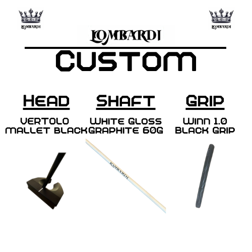 Lombardi Golf Custom Black Vertolo Mallet Golf Putter