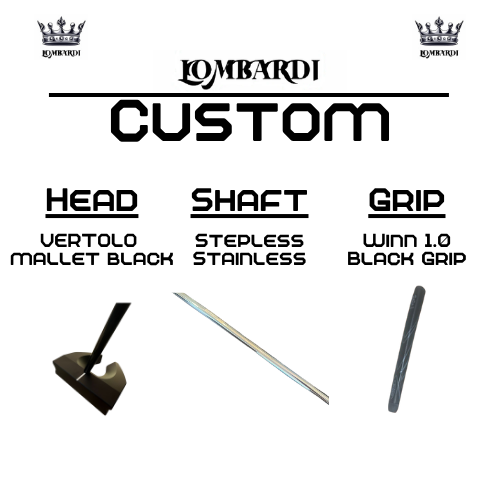 Lombardi Golf Custom Black Vertolo Mallet Golf Putter