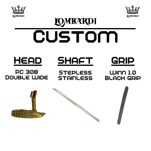 Lombardi Golf Custom Gold PC-308 Double Wide Blade-Golf Putter