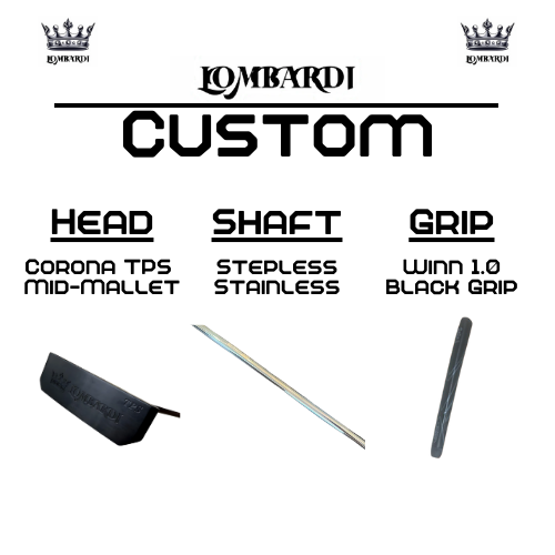 Lombardi Golf Custom Black Corona TPS Mallet Golf Putter