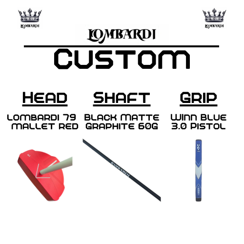 Lombardi Golf Custom Red 79 Mallet Golf Putter