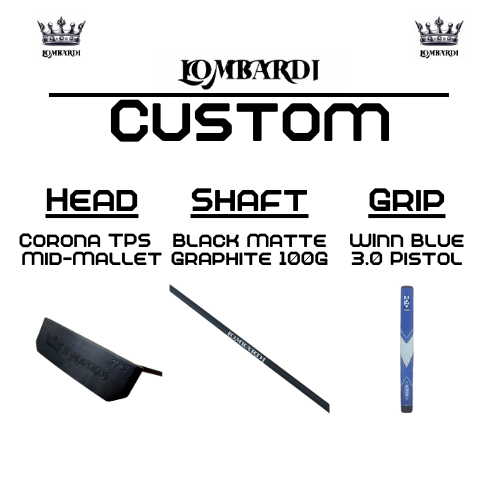 Lombardi Golf Custom Black Corona TPS Mallet Golf Putter