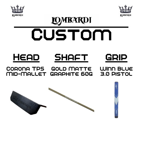 Lombardi Golf Custom Black Corona TPS Mallet Golf Putter