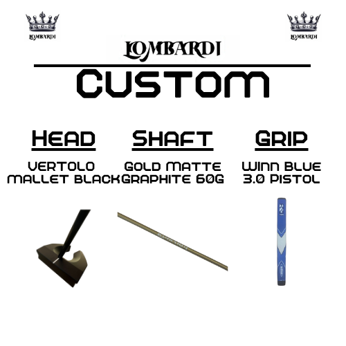 Lombardi Golf Custom Black Vertolo Mallet Golf Putter