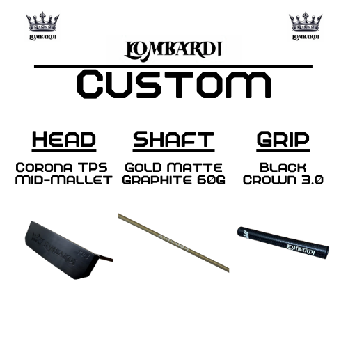 Lombardi Golf Custom Black Corona TPS Mallet Golf Putter