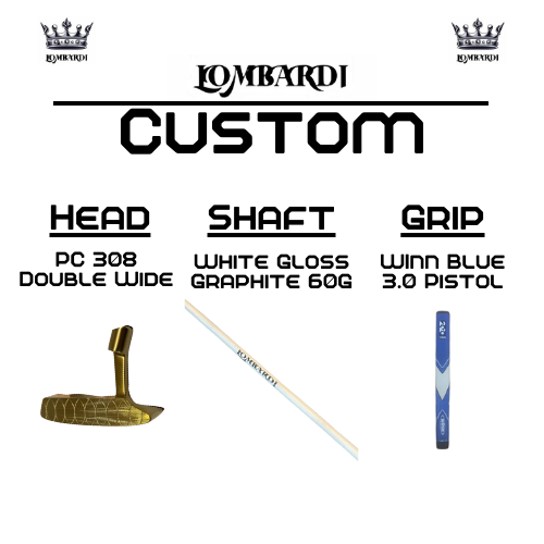 Lombardi Golf Custom Gold PC-308 Double Wide Blade-Golf Putter