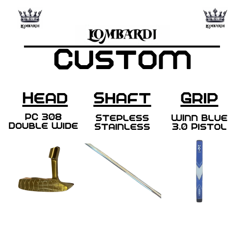 Lombardi Golf Custom Gold PC-308 Double Wide Blade-Golf Putter