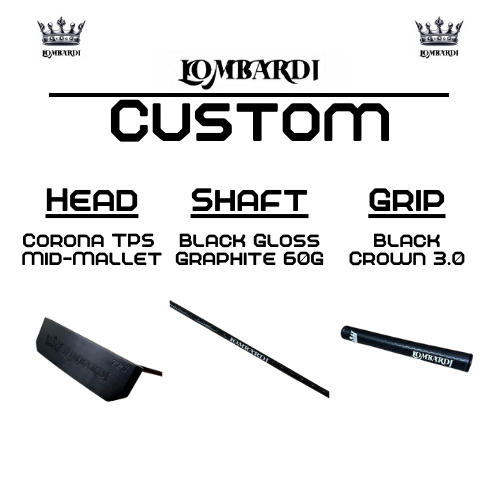 Lombardi Golf Custom Black Corona TPS Mallet Golf Putter
