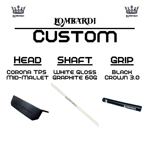 Lombardi Golf Custom Black Corona TPS Mallet Golf Putter