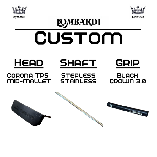 Lombardi Golf Custom Black Corona TPS Mallet Golf Putter