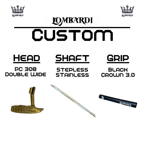 Lombardi Golf Custom Gold PC-308 Double Wide Blade-Golf Putter