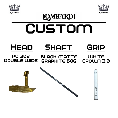 Lombardi Golf Custom Gold PC-308 Double Wide Blade-Golf Putter