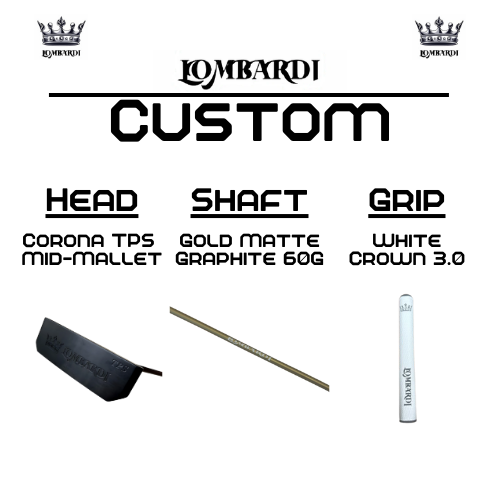 Lombardi Golf Custom Black Corona TPS Mallet Golf Putter