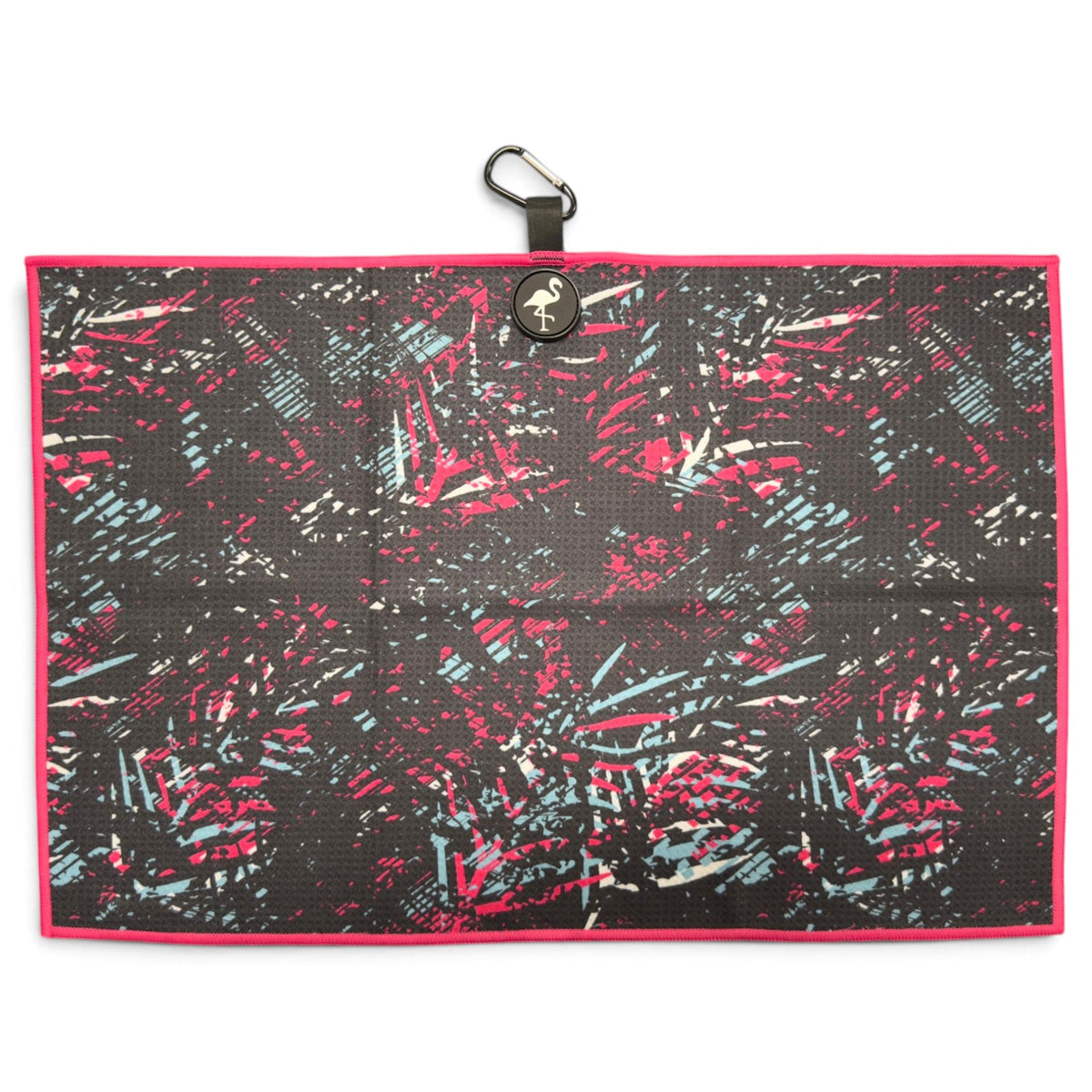Shadow Palms Golf Towel | 24” x 16” Microfiber Towel | Magnetic Clip & Carabiner | Premium Golf Accessory