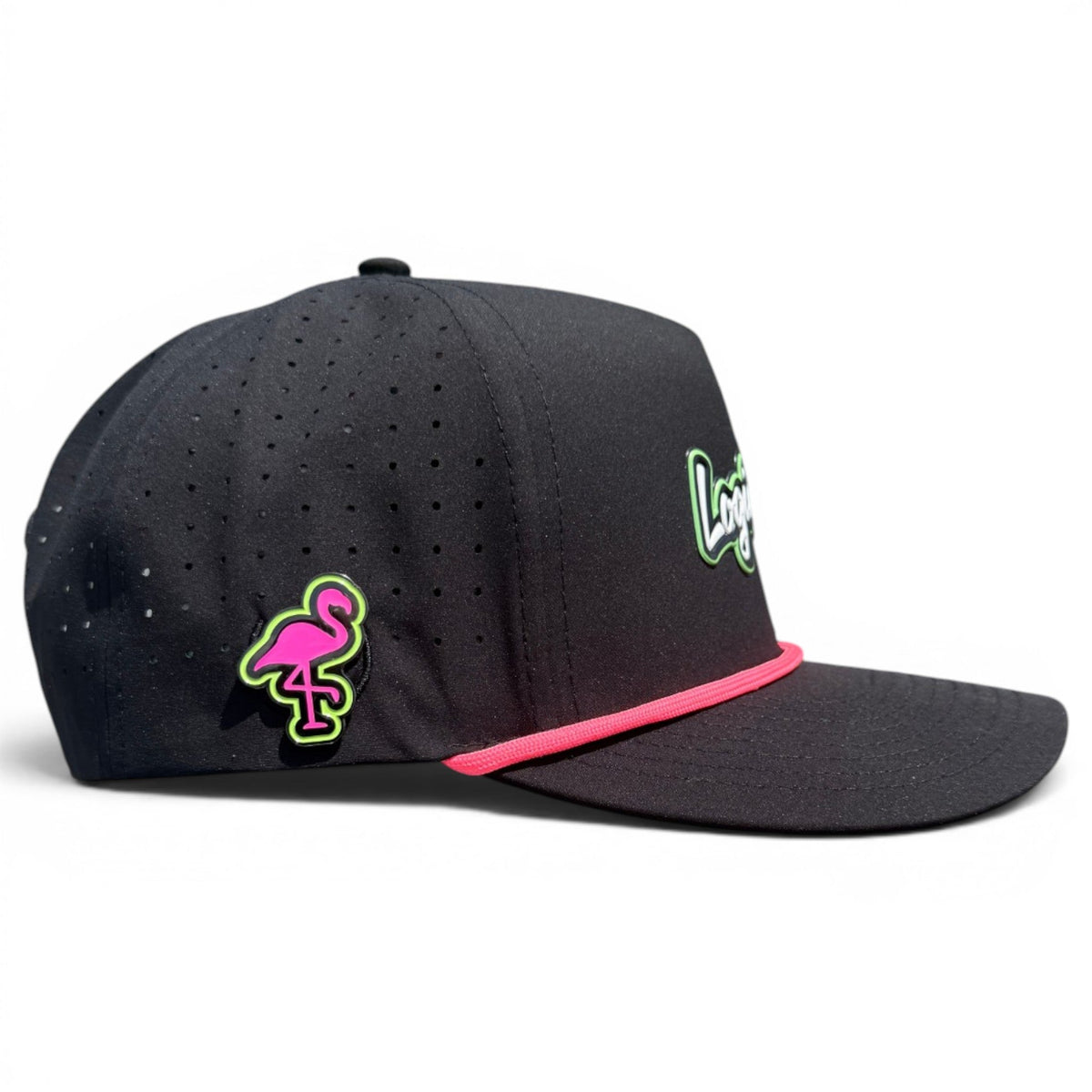 Logie Joe’s "Classic" Golf Hat | Snapback Cap | Built-in Magnetic Ball Marker Holder + Marker Included | Adjustable Script Logo